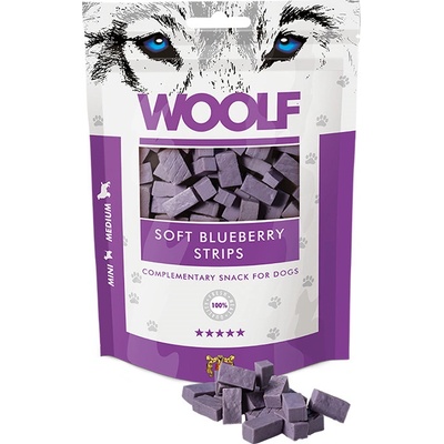 Woolf Blueberry & Chicken Soft Strips 100 g