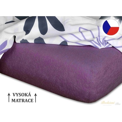 Dadka Froté prostěradlo purpurové 180x200x25