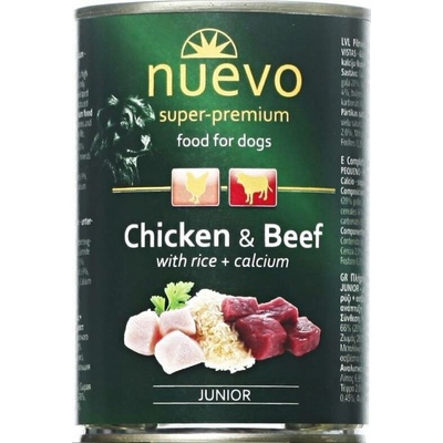 Nuevo Dog junior kuřecí a hovězí 6 x 800 g