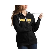 Champion Pittsburgh Penguins Antigua Women's 2017 Stanley Cup s Tempo Quarter Zip Pullover Desert Dry Jacket Black/Gold