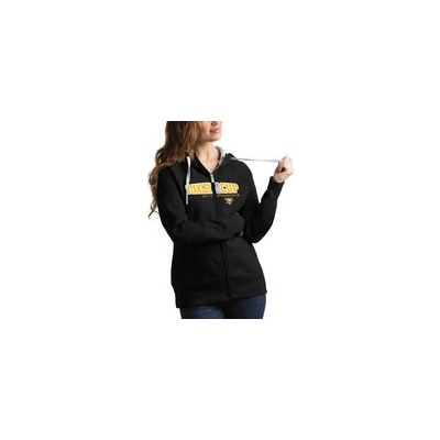 Champion Pittsburgh Penguins Antigua Women's 2017 Stanley Cup s Tempo Quarter Zip Pullover Desert Dry Jacket Black/Gold