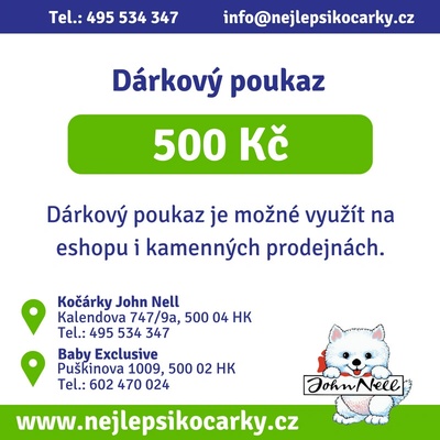 JOHN NELL poukázka v hodnotě 500 Kč