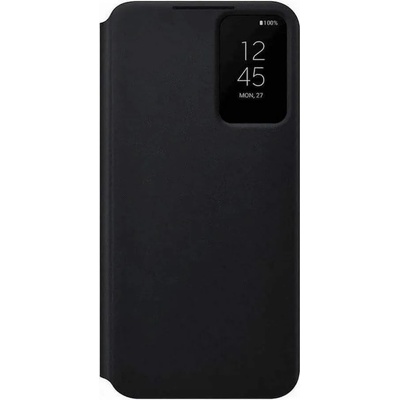 Samsung Clear View Cover EF-ZS906CB - оригинален кейс с антибактериално покритие, през който виждате информация от дисплея за Samsung Galaxy S22 Plus (черен)