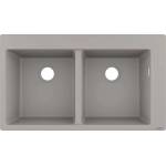 Hansgrohe S51 SilicaTec композитна мивка, бетонно сива, 88x51 см (43316380) Мивка за вграждане