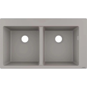 Hansgrohe S51 SilicaTec композитна мивка, бетонно сива, 88x51 см (43316380) Мивка за вграждане