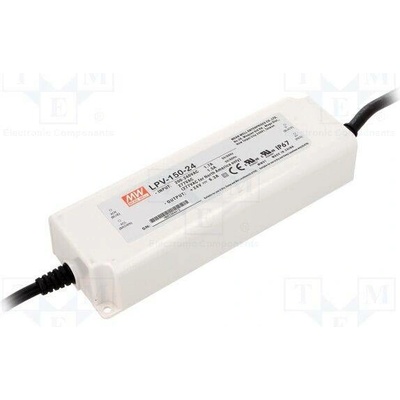 MEAN WELL LPV-150-24 Napájecí zdroj: spínaný; LED; 151W; 24VDC; 6,3A; 180÷305VAC; IP67