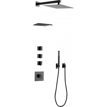 Mexen Boka вграден душ комплект, черен - 7603-03-70 (7603-03-70)