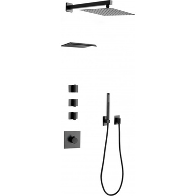 Mexen Boka вграден душ комплект, черен - 7603-03-70 (7603-03-70)