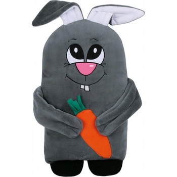 Bellatex Tvarovaný vankúš Zajačik sivá 45x30