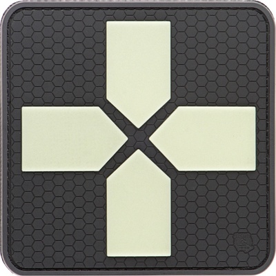 JTG Nášivka gumová JTG Big Red Cross Medic Rubber Patch, Glow