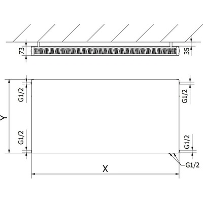 Mexen Flat CVF21 900 mm x 700 mm antracit