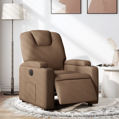 vidaXL 3204348 Elektrické polohovací hnědé textil
