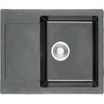 Inter Ceramic Гранитна кухненска мивка 8220 GREY с ляв отцедник, 46x60x56.5 cm, сива (8220GRAYL) Мивка за вграждане