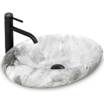 Rea Roxy 49x31 cm matt grey marble (REA-U6651)