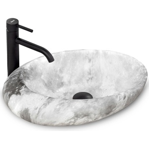Rea Roxy 49x31 cm matt grey marble (REA-U6651)