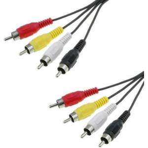 Royal Кабел Royal CABLE-4RCA/300, от 4x чинч(м) към 4x чинч(м), 3m, черен