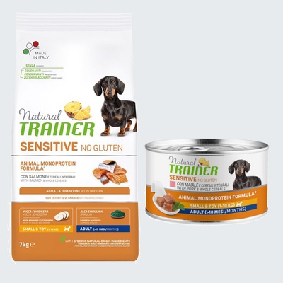 Trainer Natural Sensitive No gluten Adult Mini losos 7 kg