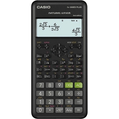 Casio calculator scientific fx-350esplus-2 black, 12 digit display (fx-350esplus-2-box)