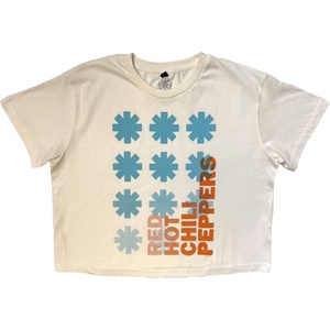Red Hot Chili Peppers Gradient Logo Crop Top White S Дамски (RHCPCTW31LW01)