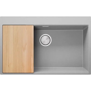 Твоят Стил Сива кухненска гранитна мивка Осло 80 XXL Top 780 x 500 мм