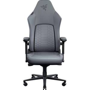 Razer Геймърски стол Razer Iskur V2 NewGen (RZ38-04901000-R3G1), до 136kg, изкуствена кожа, метална рамка, регулируеми подлакътници, регулируема облегалка, лумбална опора, светлосив (RZ38-04901000-R3G1)