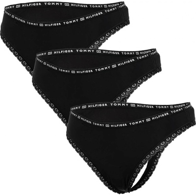 Tommy Hilfiger 3PACK dámske nohavičky UW0UW02825 0R7 čierne