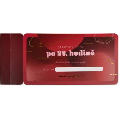 Dárkové kupony po 22 hodině