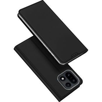 OnePlus DUX DUCIS Кожен калъф за OnePlus 15 5G- Държач за Карти и Стойка, вкл. Протектор (Черен, Син)