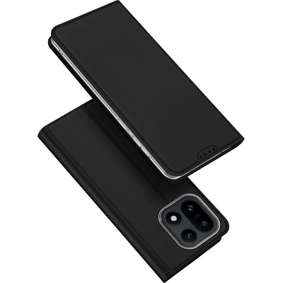 OnePlus DUX DUCIS Кожен калъф за OnePlus 15 5G- Държач за Карти и Стойка, вкл. Протектор (Черен, Син)