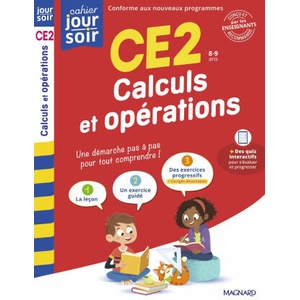 Calculs et opérations CE2 - Cahier Jour Soir (2025)