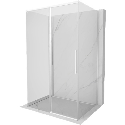 Mexen Rox-3S душ кабина тристенна плъзгаща 140 x 75 см, прозрачна, бяла - 8C2-140-075-20-00-3S (8C2-140-075-20-00-3S)