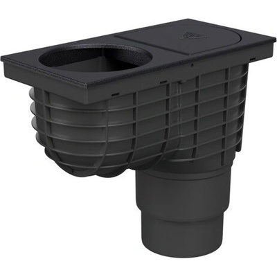 Chuděj Lapač strešných splavenín D110/D125 spodný pre zvod 125 mm liatina