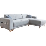 Miuform Светлосив разтегателен/с място за съхранение ъглов диван Classy Sophie - Miuform (B567LIN16)