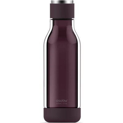 Asobu Двустенна бутилка inner peace - стъкло/тритан - 500 мл - тъмно червена (asobu - gt50 burgundy)
