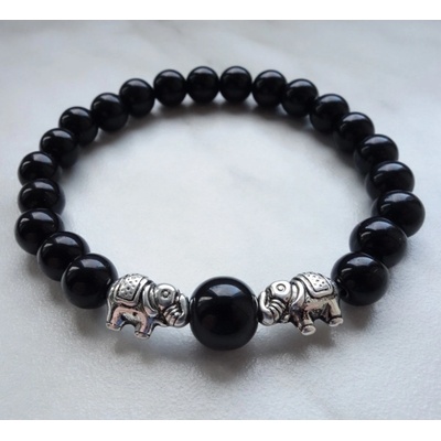 Blingstar náramek SLON černý 2566 korálky