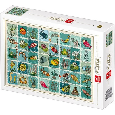 D-Toys - Puzzle Pattern Aquatic Animals - 1 000 piese