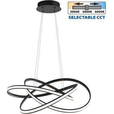 VIVALUX LED ПЕНДЕЛ VIVALUX MAREA 60W 3xCCT Ø600*1200мм 2658lm ЧЕРЕН (VIV004867)