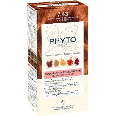 Phyto Paris barva na vlasy 7.43 měděná zlatá blond 112 ml