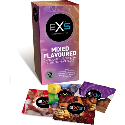 EXS Condoms Mixed Flavours 12 pack