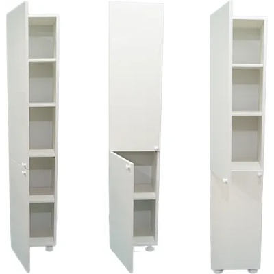 Ramois Пластмасова колона шкаф за баня SD36 Duo - 170 см, водоустойчива, в бяло, сиво и бежево