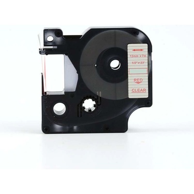 Compatible Съвместима лента с Dymo 45012, S0720520, 12mm x 7m червен печат / прозрачен субстрат (45012)