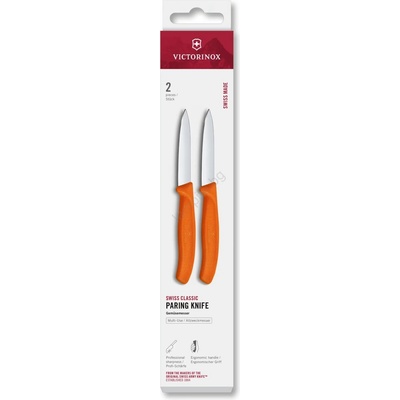 Victorinox - Комплект кухненски ножове за зеленчуци SWISS CLASSIC 8 см, 2 бр. , оранжеви (GG790)