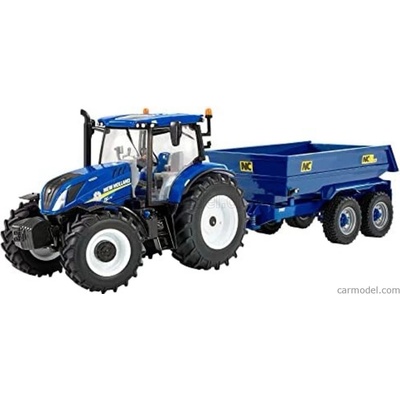 Britains Britský traktor New holland T6.175 s prívesom Nc 2020 modrý 1:32