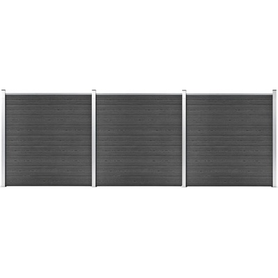 Nabytek XL Set plotových dílců WPC 526 x 186 cm černý