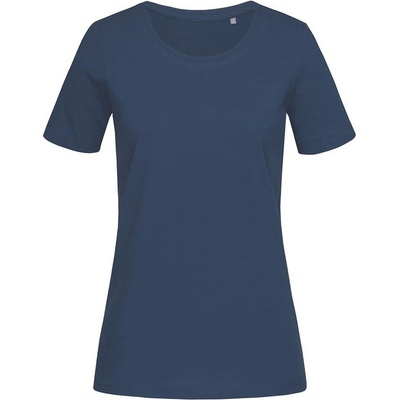 Stedman Dámske tričko Lux Fitted Crew neck navy modrá