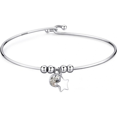 S`Agapo pevný oceľový náramok s kryštálom Lucky Light SKT31