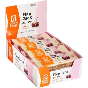 Born Winner Flap Jack Oat Bar | with Topping [12 x 100 грама] Черешов йогурт