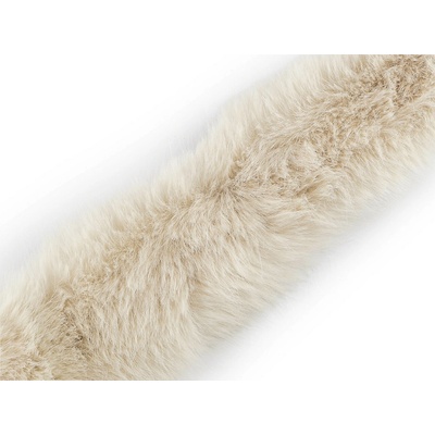 Našívací oděvní / dekorační kožešina plochá šíře 9 cm Varianta: 2 béžová nejsv., Balení: 1 m 58871/150725/271504