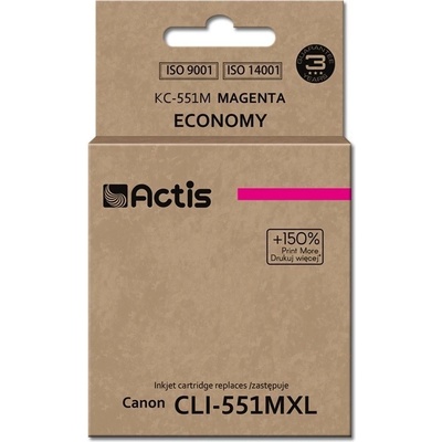 Compatible KC-551M ink (replacement for Canon CLI-551M; Standard; 12 ml; magenta (with chip) (KC-551M)