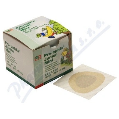 Pro ophta junior mini okluzor 6,5 x 5,4 cm 100 ks